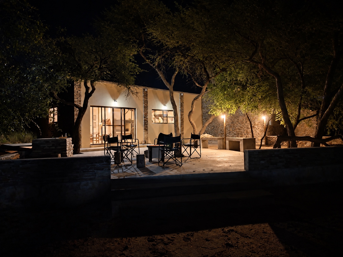 Terrasse bei Nacht